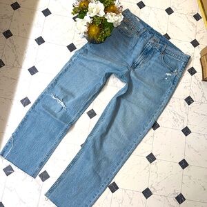 NWOT GAP 32 14 Sky High Straight Jeans No Stretch denim pants jean